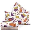 Confezioni Giuliana ® - Completo Lenzuola Gatto Gatti Arancio 100% Cotone Made in Italy - 2 Piazze