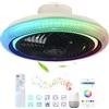 Dfiacn RGB Lampadario Con Ventilatore Da Soffitto Reversibile Alexa 6 Velocità Dimmerabile Ventilatore Da Soffitto Con Luce E Telecomando APP Lampadario Ventilatore Funzione Di Memoria