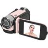 Cuifati Fotocamera Digitale, Fotocamera per Vlogging FHD 4K con Messa a Fuoco Automatica con Doppia Fotocamera 16MP Zoom Digitale 16X Videocamera Compatta per Bambini Videocamera (PINK)