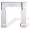 Rebecca Mobili Camino decorativo classico, caminetto finto shabby, bianco, per sala camera da letto, decorazione parete - Misure 92 x 93 x 22,5 cm (HxLxP) - RE4283