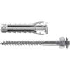 Fischer Tasselli SX Plus 8 DV con Doppia Vite per Collarini, Ideale per Tubi e Cavi, Include 50 Viti e 50 tasselli, 567631