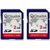 Cloudisk - Scheda di memoria flash HD da 2 GB, classe 4, 720P, confezione da 2
