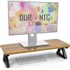 Duronic DM06-1 AW Supporto monitor scrivania dimensioni 62 x 30 cm legno antico - Supporto da tavolo altezza 15 cm per monitor e Laptop - Capacità 10kg - Mensola ergonomica
