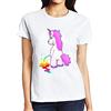 Lovelegis T-Shirt Donna Unicorno - Donna - Ragazza - Bianco - Manica Corta - Taglia XXL Idea Regalo Natale Compleanno Festa