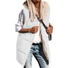 ORANDESIGNE Gilet Pile Donna Caldo Senza Maniche Elegante Invernale Lungo Smanicato Giacca Piumino Reversibile Leggero Trapunta Imbottita Cappotto Giacche Vest Bianco S