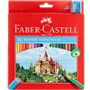 Faber-Castell 111248 - Matite colorate esagonali CASTLE, scatola di cartone da 48 pezzi