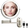 SPECCHIO TRUCCO CON Ingrandimento 10X/1X, Specchio Da Parete a 54 LED 3  Colori D EUR 63,93 - PicClick IT