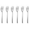 Beckmann & Rommerskirchen B&R VISTA - Set di 6 forchette da dolci, in acciaio INOX 18/10, 6 pezzi, per 6 persone, lavabili in lavastoviglie, set di posate da torta per 6 persone