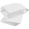 PACKRA - Sacchetti Carta Kraft Bianchi, Buste Regalo di Carta, Sacchetti Alimentari Carta Pane Piccoli per Trasportare Articoli e Acquisti da Asporto, Cibo, Libri (50 pezzi, 15cm x 27cm x 6cm)
