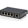 Startech.Com Switch di Rete Commutatore Industriale Ethernet a 5 Porte, Guida Din / Montabile a Parete