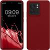 kwmobile Cover per Motorola Edge 40 Custodia - Back Case per Smartphone in Silicone TPU - Protezione Gommata - rosso rabarbaro