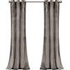 Lush Decor Prima - Tende in velluto con filtro della luce, per soggiorno, sala da pranzo, camera da letto, 241,3 cm, coppia di pannelli, colore: grigio
