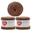 Red Heart Roll with It Melange Curtain Call Yarn - 3 confezioni da 150 g/5,3 oz - Acrilico - 4 Medium (pettinato) - 389 metri - per maglia/uncinetto