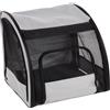 Flamingo Rey Car Seat for Dogs, Light Grey, 45 x 38.5 x 41 cm, Standing, Removable Base, Zippered Front And Side Openings