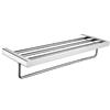 Ibergrif Plinto - Mensole Bagno Quadrato, Porta Salviette a Parete, Argento, Muro, Ottone