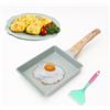 RANJIMA Tamagoyaki, padella per omelette giapponesi con rivestimento antiaderente, padella in alluminio, padella rettangolare per uova Tamago, mini padella, per fornelli a gas a induzione/crepes
