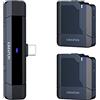 KIMAFUN Microfono Lavalier Wireless per Telefoni Android di Type-C, Doppio Lapel Mic Plug-Play per Youtube/Facebook/Tik Tok Live Stream, Vlogger, Registrazione Video, Intervista, G50-4(2TX+1RX)
