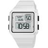 Forrader Orologio sportivo digitale multifunzionale da uomo, doppio fuso orario, impermeabile, in silicone, cronografo, sveglia, luce EL, orologio 12/24 ore, Skm 1877 Bianco, Cinturino