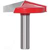 ExcInter - Fresa per fresatura a V con gambo da 8 mm, 1 pezzo, diametro 1500°, 38 mm, a forma di V, CNC, per incisione, lavorazione del legno, pulizia