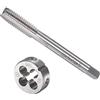 QUARKZMAN M8 x 1.25mm Metrico Sinistro Mano Filetto Maschiatura e Rotondo Matrice Set x 1 Set Alta Velocità Acciaio per Elaborazione Ferramenta Strumento