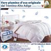 FacilCasa Piumone Letto Singolo Invernale in Piuma D'oca 150x220, Originale Trentino Alto Adige, Piumino Letto Singolo Caldo 100% Vera Piuma D'Oca Naturale, Garanzia Marchio Daunex, LAUNEN TIROL