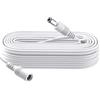 Security-01 Prolunga alimentazione CC 10 m, spina 5,5 mm x 2,1 mm, DC 5-24 V brand per telecamere di sicurezza, DVR, router, stampanti, strisce LED, bianco