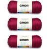 Caron Simply Soft - Filato fucsia, confezione da 3 pezzi, 170 g, acrilico, 4 medio (pettinato) - 300 m - per maglia/uncinetto