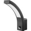 EURA EL-HOME Lampada per facciate a LED ML-20B7 con sensore di movimento 140° PIR, 15W, 1000lm, sensore crepuscolare, IP54 - per uso esterno, applique, lampada da giardino - nero
