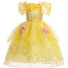 MISS & MR BM Vestito Principessa bambina costume, vestito Belle di carnevale ragazze 5-6 anni