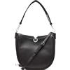 Calvin Klein Borsa a Tracolla Crisell Crescent Donna, Nero/Argento