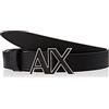 Armani Exchange Sustainable, Logo Buckle Cintura, Nero, XS Casual