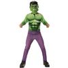 Rubie's Rubies Costume Hulk Classic per bambino e bambina, Tuta stampata e maschera, Licenza Ufficiale Marvel per Carnevale, Cumpleanno e Feste