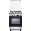 Fisher & Paykel Appliances Italy SpA Cucina a gas con forno elettrico ventilato, N° 4 Fuochi, 60x60 cm, Inox