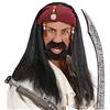 WIDMANN PIRATE OF THE CARIBBEAN WIG WITH BANDANA & BEADS in polybag -