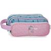 Enso We Love Flowers, Accessori Da Viaggio Custodia Per Trucchi Bambine E Ragazze, Rosa (Pink), Astuccio triplo
