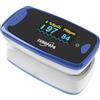 EUROPAPA Pulsossimetro EUROPAPA®, pulsossimetro da dito, ossimetro ideale per misurare rapidamente la saturazione di ossigeno (SpO2) - semplice cardiofrequenzimetro per adulti - display OLED (blu) (blu)