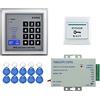 YAVIS 125 KHz RFID autonomo lettore di schede ID di controllo accessi + 110-240 V AC 12 V DC 3 A 36 W Power Supply + prossimità porta ingresso tastierino numerico 10 pulsanti EXIT ciondoli chiave