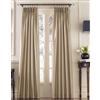 Curtainworks Marquee Faux Silk Pinch Pleat Curtain Panel, Sand, 30 by 95