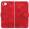 JayModCase Cover per iPhone SE 2022/2020 / iPhone 8 / iPhone 7 (4,7 Pollice),Flip Custodia in Pelle PU con Kickstand Porta Carte Magnetica Chiusa Custodia per iPhone SE 2022 (Rosso)