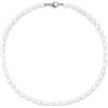 COAI Collana da Donna di Perle Coltivate d'Acqua Dolce, Collana Filo di Perle 45cm