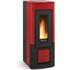 Nordica Extraflame Extraflame Wendy Stufa a Pellet Ermetica Ventilata con Rivestimento in Acciaio e Top In Maiolica Colore Bordeaux 10 KW 285 m3