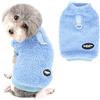 Ranphy Gilet per animali domestici per cani di piccola taglia e ragazzi ragazze pullover cappotto autunno inverno caldo felpa morbida vestiti per gatti freddi, blu, L