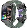 Zephyrion Smartwatch 3 in 1 MP3 TWS Auricolari, Cuffie Wireless Stereo, Chiamata BT, monitoraggio del Sonno, 4 GB di RAM, Oltre 1000 Canzoni, 100 modalità Sport, Orologio Intelligente