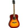 EKO GUITARS - ONE D150E VINTAGE BURST, Chitarra Acustica Elettrificata Serie ONE, Top in Abete Laminato, Fasce e Fondo in Mogano, Colore Sunburst