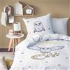 MTOnlinehandel HP Biancheria da Letto Gufo Hedwig, Articolo per Harry Potter, 135 x 200 + 80 x 80 cm, per Bambini, Ragazze e Ragazzi, 100% Cotone