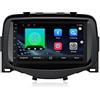 XISEDO Android Autoradio In-dash Car Radio 7 Pollici Car Stereo 4-Core RAM 2G ROM 32G Navigatore GPS con Schermo di Tocco per Toyota Aygo Peugeot 108 Citroen C1 2015-2020 (Peugeot 108 2015)