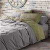 Lisola Set Copripiumino Matrimoniale in Cotone e Lino, effetto Stonewashed Tinto in Capo, Sacco Copripiumino 255x250cm, Lenzuolo da Sotto 180x200x30cm, 2 Federe 50x80cm. Modello: Loira