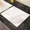 FANSU Tappetino Scolapiatti Assorbente Cucina, Motivo Marmo Tappetino Asciugatura Rapida Antiscivolo Tappetino Drenante Tappetino per Macchina da caffè (40x50cm,Oro & Bianco)