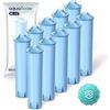 Aquafloow Filtro Acqua per Macchina da Caffè Jura Blue 10 Pezzi | Compatibile con Jura 71312 Blue | Cartuccia Filtro per Macchine da Caffè A1 A5 F5 F7 F8 ENA3, GIGA5, Impressa C5, J90, S9 Classic
