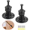 momgyaamz Corrimano Legno Supporto Scale Staffe - Staffa per corrimano scala nera Staffa per corrimano stile industriale in ferro ispessito per fissaggio a parete corrimano scala,2 pezzi
